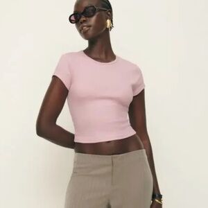 Reformation Muse Tee Pink - Size M